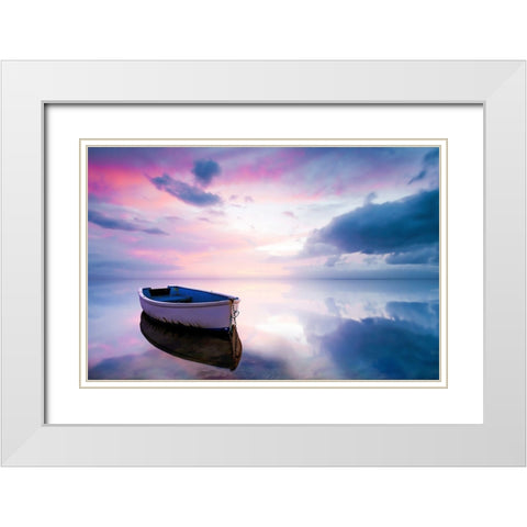 The Loveboat White Modern Wood Framed Art Print with Double Matting by Plovie, Kevin
