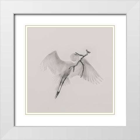 A Good One White Modern Wood Framed Art Print with Double Matting by Zhao, Qing