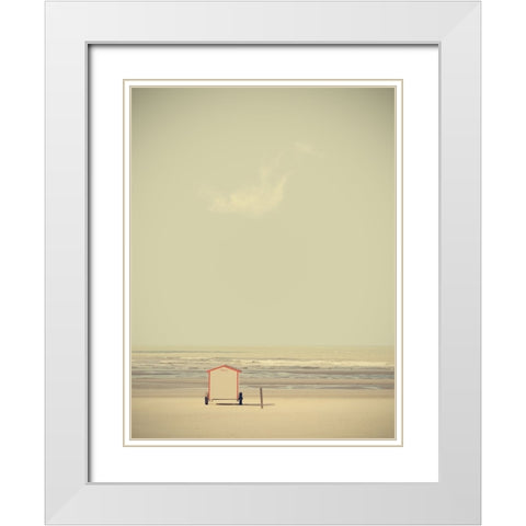 La Cabina White Modern Wood Framed Art Print with Double Matting by Della Latta, Massimo