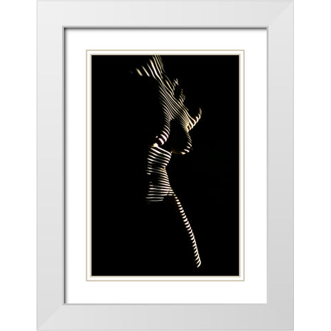 Untitled White Modern Wood Framed Art Print with Double Matting by Dzyubin, Dmitry