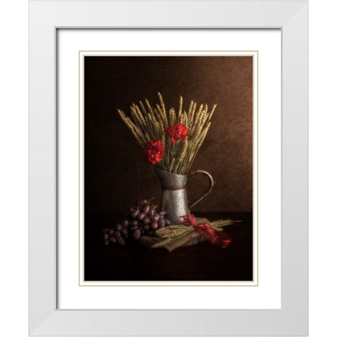 With A Serene Mood White Modern Wood Framed Art Print with Double Matting by Giani, Cristiano