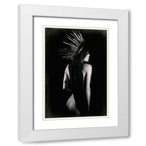 Agora - Homage To Hypatia White Modern Wood Framed Art Print with Double Matting by Bousca, Bogdan