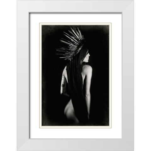 Agora - Homage To Hypatia White Modern Wood Framed Art Print with Double Matting by Bousca, Bogdan