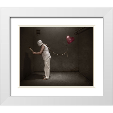 My Only One White Modern Wood Framed Art Print with Double Matting by Damsten, Petri