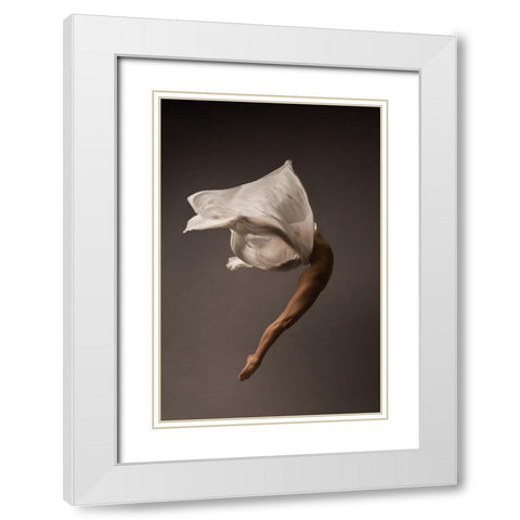 Freedom White Modern Wood Framed Art Print with Double Matting by Sleta, Natalya