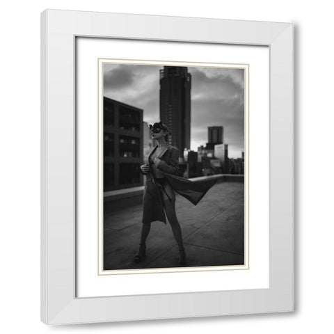 Gotham White Modern Wood Framed Art Print with Double Matting by Ishibashi, Jun