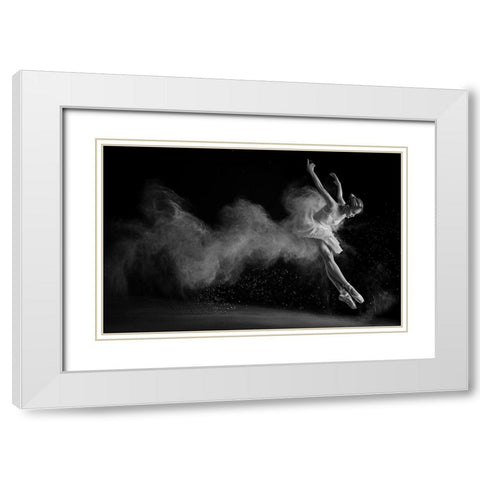 The White Swan White Modern Wood Framed Art Print with Double Matting by Kisworo, Sebastian