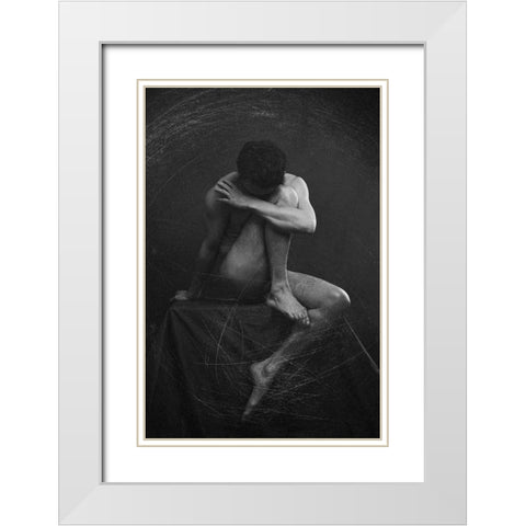 Hide White Modern Wood Framed Art Print with Double Matting by Vidmar, Nina