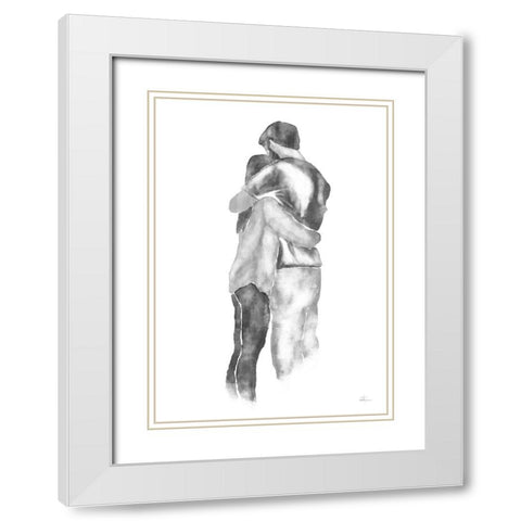 Embrace White Modern Wood Framed Art Print with Double Matting by 1x Studio II