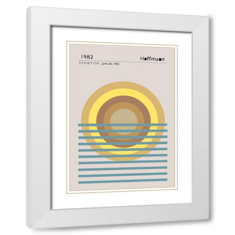 1982 Hoffman White Modern Wood Framed Art Print with Double Matting by 1x Studio II