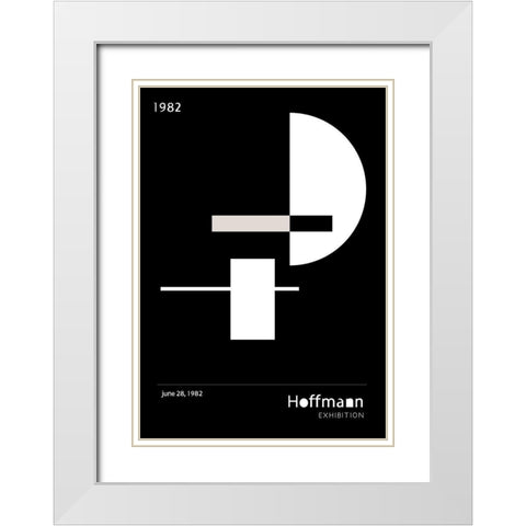 1982 Graphic White Modern Wood Framed Art Print with Double Matting by 1x Studio II