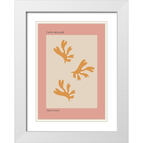 Summer Trois White Modern Wood Framed Art Print with Double Matting by 1x Studio II