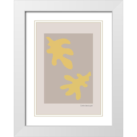 Summer Deux White Modern Wood Framed Art Print with Double Matting by 1x Studio II