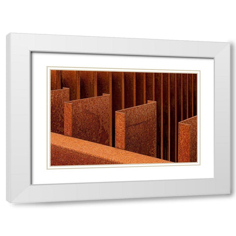 Finished With Steel White Modern Wood Framed Art Print with Double Matting by Martin Annapileafotografie, Anita