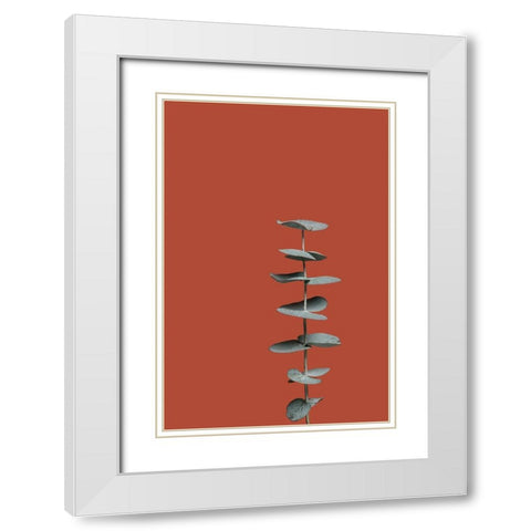 Eucalyptus Rust 01 White Modern Wood Framed Art Print with Double Matting by 1x Studio III