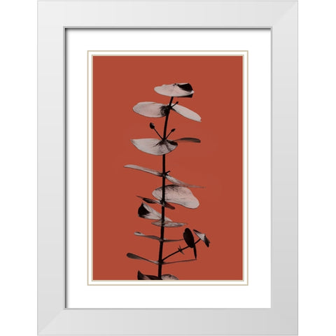 Eucalyptus Rust 02 White Modern Wood Framed Art Print with Double Matting by 1x Studio III