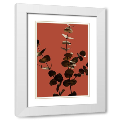 Eucalyptus Gold Rust 01 White Modern Wood Framed Art Print with Double Matting by 1x Studio III