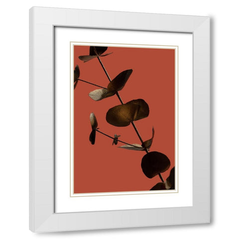 Eucalyptus Gold Rust 03 White Modern Wood Framed Art Print with Double Matting by 1x Studio III