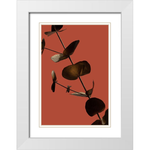 Eucalyptus Gold Rust 03 White Modern Wood Framed Art Print with Double Matting by 1x Studio III