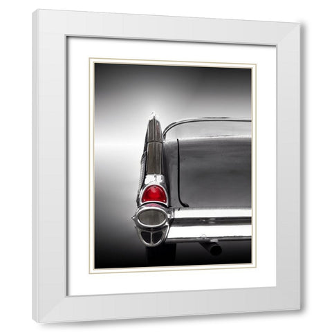 Us Classic Car 1957 Bel Air White Modern Wood Framed Art Print with Double Matting by Gube, Beate