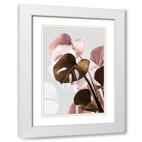 Monstera Creative 11 White Modern Wood Framed Art Print with Double Matting by 1x Studio III