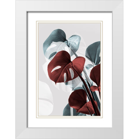 Monstera Creative 15 White Modern Wood Framed Art Print with Double Matting by 1x Studio III