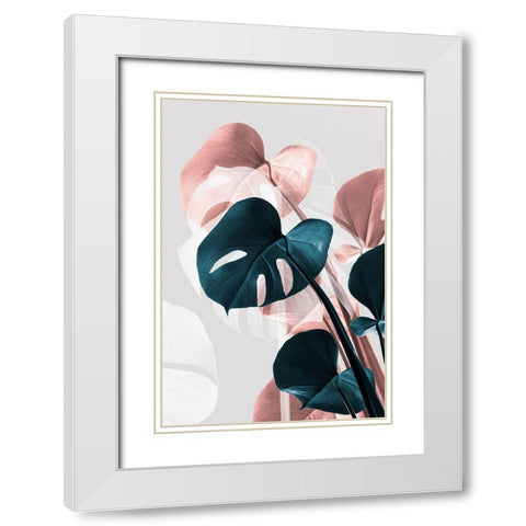 Monstera Creative 17 White Modern Wood Framed Art Print with Double Matting by 1x Studio III