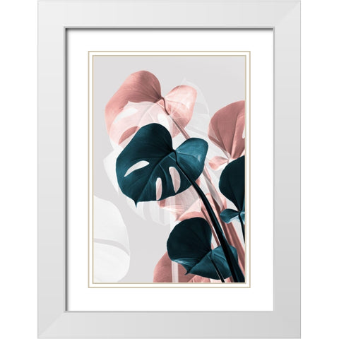 Monstera Creative 17 White Modern Wood Framed Art Print with Double Matting by 1x Studio III