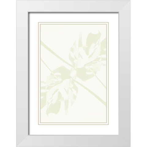 Monstera Kaleidoscope 04 White Modern Wood Framed Art Print with Double Matting by 1x Studio III
