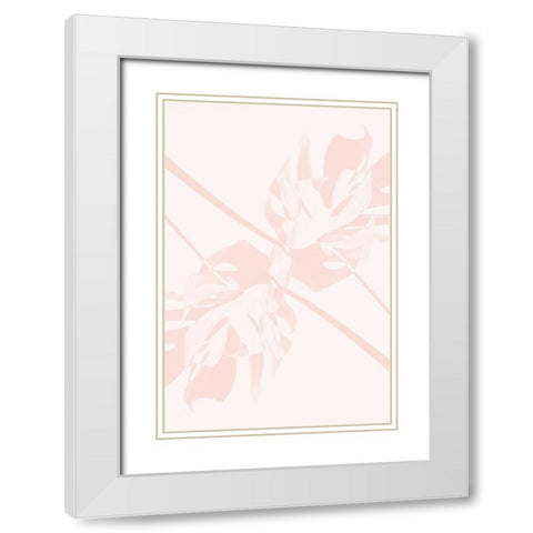 Monstera Kaleidoscope 05 White Modern Wood Framed Art Print with Double Matting by 1x Studio III