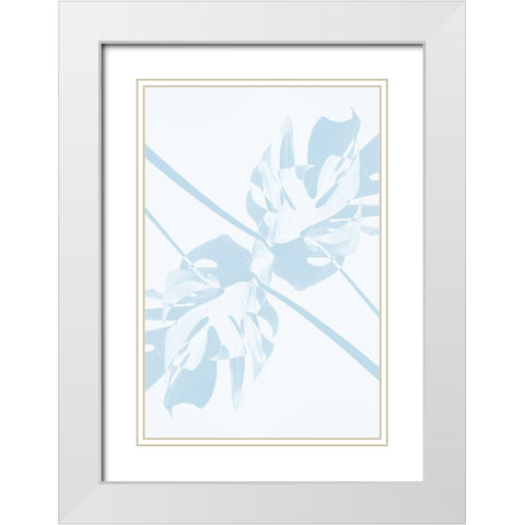 Monstera Kaleidoscope 06 White Modern Wood Framed Art Print with Double Matting by 1x Studio III