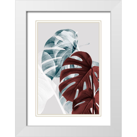 Monstera Creative 18 White Modern Wood Framed Art Print with Double Matting by 1x Studio III