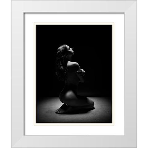 Under The Light White Modern Wood Framed Art Print with Double Matting by Yang, James