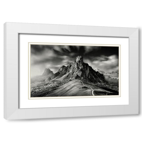 Gusella White Modern Wood Framed Art Print with Double Matting by Gersak, Darko