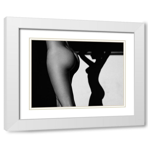 Sensual Beauty White Modern Wood Framed Art Print with Double Matting by Krystynek MQEP, Martin