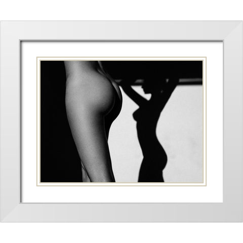 Sensual Beauty White Modern Wood Framed Art Print with Double Matting by Krystynek MQEP, Martin