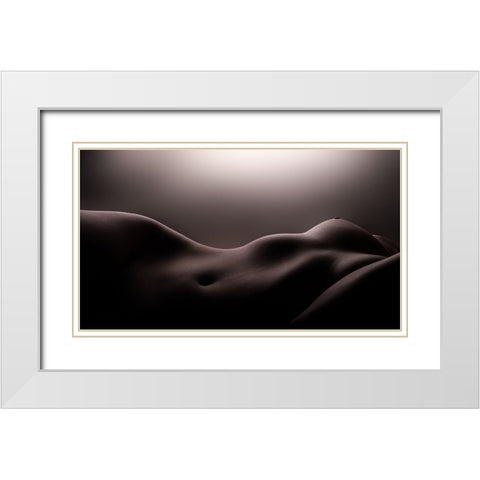 Bodyscape White Modern Wood Framed Art Print with Double Matting by Li Causi, Gianluca
