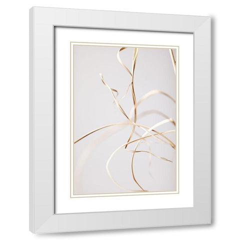 Dried Grass Grey 02 White Modern Wood Framed Art Print with Double Matting by 1x Studio III