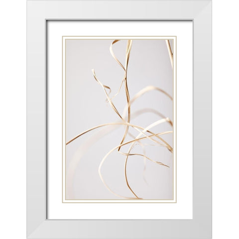Dried Grass Grey 02 White Modern Wood Framed Art Print with Double Matting by 1x Studio III