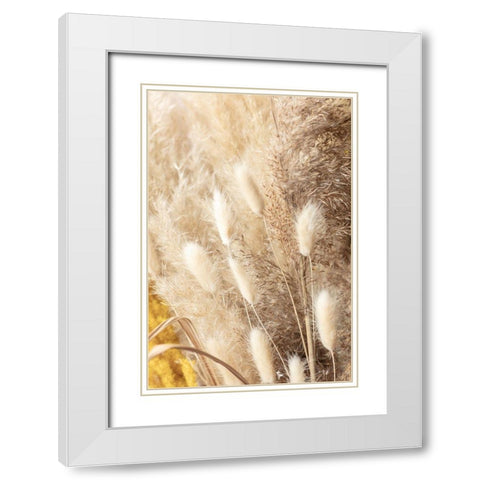 Dried Bouquet White Modern Wood Framed Art Print with Double Matting by 1x Studio III