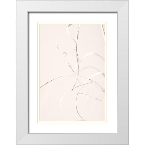 Dried Grass Light Beige 02 White Modern Wood Framed Art Print with Double Matting by 1x Studio III