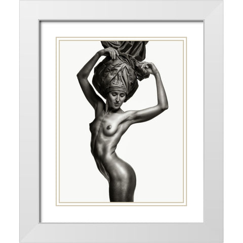 Awakening. Flowers Series. White Modern Wood Framed Art Print with Double Matting by Nazarov, Mark