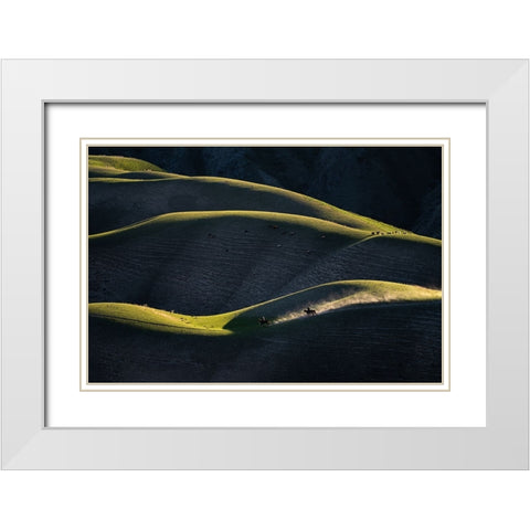 HerdsmanS Life White Modern Wood Framed Art Print with Double Matting by Liao, Yuhan