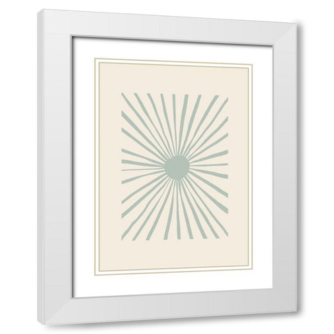 The Sun Grey White Modern Wood Framed Art Print with Double Matting by 1x Studio