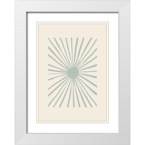 The Sun Grey White Modern Wood Framed Art Print with Double Matting by 1x Studio