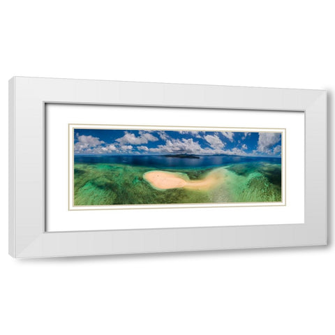 Aerial Panoramic View From Sazilac White Modern Wood Framed Art Print with Double Matting by Gabriel, Barathieu