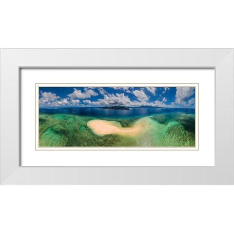 Aerial Panoramic View From Sazilac White Modern Wood Framed Art Print with Double Matting by Gabriel, Barathieu