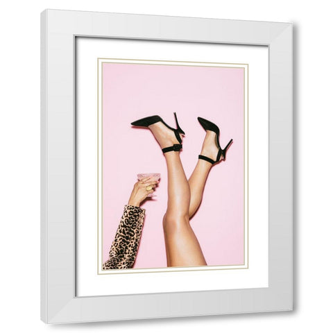 Cheers Leo White Modern Wood Framed Art Print with Double Matting by 1x Studio III