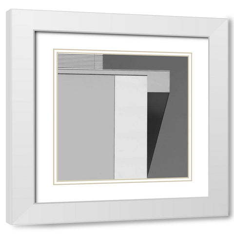 Geometry White Modern Wood Framed Art Print with Double Matting by Morello, Gianluca