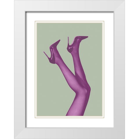 Kick Up Your Heels #04 White Modern Wood Framed Art Print with Double Matting by 1x Studio III